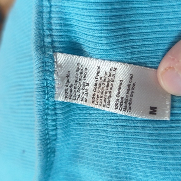 Tiffany Blue Just Married Tank Top 100% Cotton Women's Size M - Picture 3 of 4